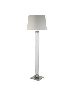 Searchlight® I Лампион Pedestal - сатенено сребристо, стъкло и кремав плат I 1 x E27 - EU5142SS - Цена | LEDs4economy 2