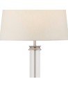 Searchlight® I Лампион Pedestal - сатенено сребристо, стъкло и кремав плат I 1 x E27 - EU5142SS - 3