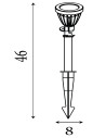 Searchlight® I Spikey Градинско колче - Черен метал I 1 x LED - EU51621BK - 4