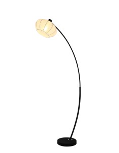Searchlight® I Лампион Radiant, черен метал с мек текстилен абажур I 1 x E27 - EU52853BK - Цена | LEDs4economy
