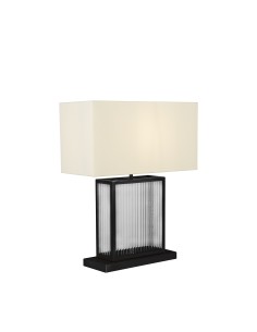 Searchlight® I Настолна лампа Clarendon - черен метал, закалено стъкло и кадифе I 1 x E27 - EU54210BK - Цена | LEDs4economy