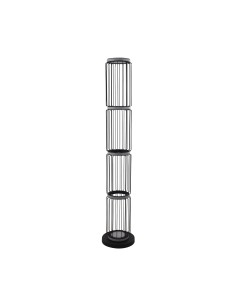 Searchlight® I Лампион Circolo Cage - черен метал и бял силикон I 1 x LED - EU54211-1BK - Цена | LEDs4economy 2