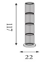Searchlight® I Лампион Circolo Cage - черен метал и бял силикон I 1 x LED - EU54211-1BK - 4