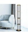 Searchlight® I Лампион Circolo Cage - черен метал и бял силикон I 1 x LED - EU54211-1BK - 5