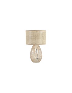 Searchlight® I Настолна лампа Diane, шампанско с абажур от ратан I 1 x E27 - EU54636CP - Цена | LEDs4economy 2