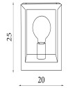 Searchlight® I Square настолна лампа - естествено дърво и черен метал I 1 x E27 - EU54742-1NA - 4