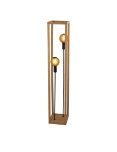 Searchlight® I Square Лампион - естествено дърво и черен метал I 2 x E27 - EU54742-2NA - Цена | LEDs4economy