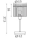 Searchlight® I Настолна лампа Swizzle, златист метал с пръчки за шампанско I 1 x E14 - EU55622CP - 4