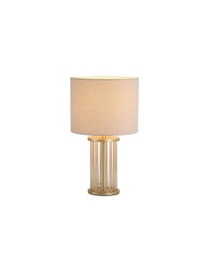 Searchlight® I Настолна лампа Swizzle, златист метал и бял абажур I 1 x E27 - EU55623CP - Цена | LEDs4economy