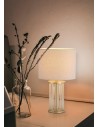 Searchlight® I Настолна лампа Swizzle, златист метал и бял абажур I 1 x E27 - EU55623CP - 5