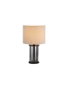 Searchlight® I Настолна лампа Swizzle, матово черно метално покритие с бял абажур I 1 x E27 - EU55623SM