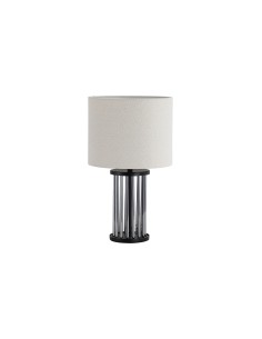 Searchlight® I Настолна лампа Swizzle, матово черно метално покритие с бял абажур I 1 x E27 - EU55623SM - Цена | LEDs4economy 2