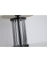 Searchlight® I Настолна лампа Swizzle, матово черно метално покритие с бял абажур I 1 x E27 - EU55623SM - 3