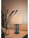 Searchlight® I Настолна лампа Swizzle, матово черно метално покритие с бял абажур I 1 x E27 - EU55623SM - 5