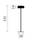 Searchlight® I Лампион Marylin - хром, кристално стъкло и пясък I 3 x G9 - EU5819CC - 4