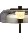 Searchlight® I Настолна лампа Frisbee - черен метал и опушено стъкло I 1 x LED - EU59801-1SM - 3