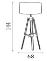 Searchlight® I Лампион Easel - Светло дърво с кремав ленен абажур I 1 x E27 - EU6006BR - 4