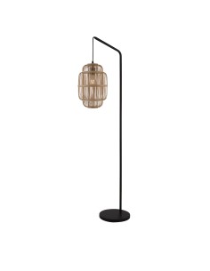 Searchlight® I Лампион x Java - черен метал и бамбуков абажур I 1 x E27 - EU60096BK - Цена | LEDs4economy