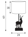 Searchlight® I Настолна лампа Deer - сребриста смола и сив текстилен абажур I 1 x E27 - EU60436SI - 3