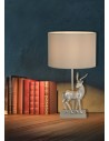 Searchlight® I Настолна лампа Deer - сребриста смола и сив текстилен абажур I 1 x E27 - EU60436SI - 4