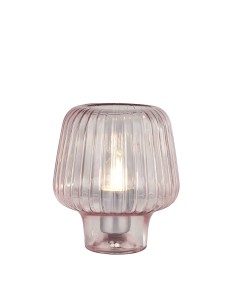 Searchlight® I Настолна лампа Aria - Розово вълнообразно стъкло I 1 x E27 - EU60753PI - Цена | LEDs4economy