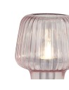 Searchlight® I Настолна лампа Aria - Розово вълнообразно стъкло I 1 x E27 - EU60753PI - 2