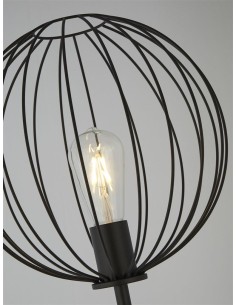 Searchlight® I Лампион Rondo - Черен метал I 1 x E27 - EU60832BK - Цена | LEDs4economy 2