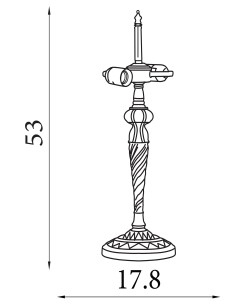 Searchlight® I Основа за настолна лампа Tiffany, само за 7065-42 I 2 x E27 - EU6092BO - Цена | LEDs4economy 2