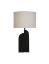 Searchlight® I Настолна лампа Perth, матово черна смола и бял ленен абажур I 1 x E27 - EU61650BK
