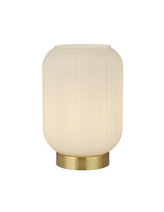 Searchlight® I Настолна лампа Pearl - бяло матирано стъкло и сатениран месинг I 1 x E27 - EU61972SB - Цена | LEDs4economy
