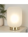 Searchlight® I Настолна лампа Pearl - бяло матирано стъкло и сатениран месинг I 1 x E27 - EU61972SB - 5