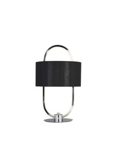 Searchlight® I Настолна лампа Madrid - хромиран метал и черен текстилен абажур I 1 x LED - EU62801CC - Цена | LEDs4economy