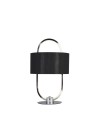 Searchlight® I Настолна лампа Madrid - хромиран метал и черен текстилен абажур I 1 x LED - EU62801CC