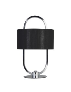 Searchlight® I Настолна лампа Madrid - хромиран метал и черен текстилен абажур I 1 x LED - EU62801CC - Цена | LEDs4economy 2
