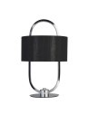 Searchlight® I Настолна лампа Madrid - хромиран метал и черен текстилен абажур I 1 x LED - EU62801CC - 2