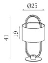 Searchlight® I Настолна лампа Madrid - хромиран метал и черен текстилен абажур I 1 x LED - EU62801CC - 4