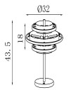 Searchlight® I Настолна лампа Hive - черен метал и златни листа I 1 x LED - EU6357BG - 4