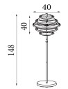 Searchlight® I Лампион Hive - черен метал и златни листа I 1 x LED - EU6359BG - 4