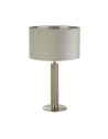 Searchlight® I Настолна лампа London - сатениран сребрист и сив кадифен абажур I 1 x E27 - EU65721GY - 2