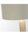 Searchlight® I Настолна лампа London - сатениран сребрист и сив кадифен абажур I 1 x E27 - EU65721GY - 3