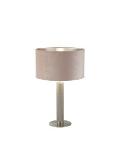 Searchlight® I Настолна лампа London - сатениран сребрист и розов кадифен абажур I 1 x E27 - EU65721PI - Цена | LEDs4economy