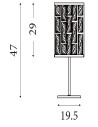 Searchlight® I Настолна лампа Bijou - Античен месинг, метал и шампанско I 1 x E14 - EU6584AB - 4
