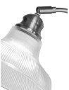 Searchlight® I Настолна лампа Bistro III - сатенено сребърна и стъкло Holphane Style I 1 x E27 - EU7180SS - 3