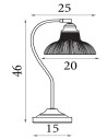 Searchlight® I Настолна лампа Bistro III - сатенено сребърна и стъкло Holphane Style I 1 x E27 - EU7180SS - 4