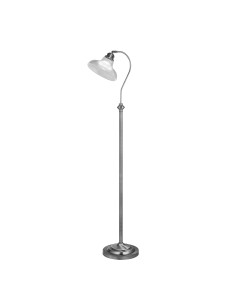 Searchlight® I Лампион Bistro III - сатенено сребриста и стъкло в стил Holphane I 1 x E27 - EU7184SS - Цена | LEDs4economy