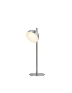 Searchlight® I Настолна лампа Tully - сатенено сребрист метал с матов абажур I 1 x LED - EU7451-1SS - Цена | LEDs4economy