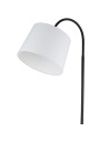 Searchlight® I Лампион Ridge Shelf - черен метал, дърво и бял плат I 1 x E27 - EU74730BK - 3