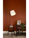 Searchlight® I Лампион Ridge Shelf - черен метал, дърво и бял плат I 1 x E27 - EU74730BK - 5