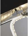 Searchlight® I Лампион Aura с LED основа - хром с кристално стъкло I 1 x E27 - EU7959CC - 3