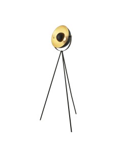 Searchlight® I Лампион Blink Tripod - черен матов метал и златист цвят I 1 x E27 - EU8022BK - Цена | LEDs4economy